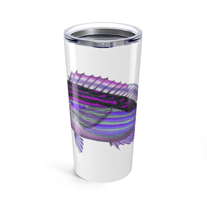 Prion Tumbler  - Periwinkle on White - Image 2