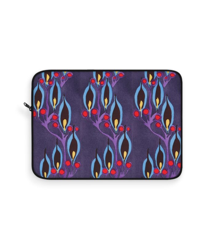 Blue Leaf Abstract Laptop Sleeve