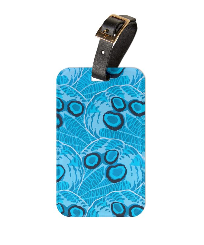 Abstract Spider Web Luggage Tag - Blue