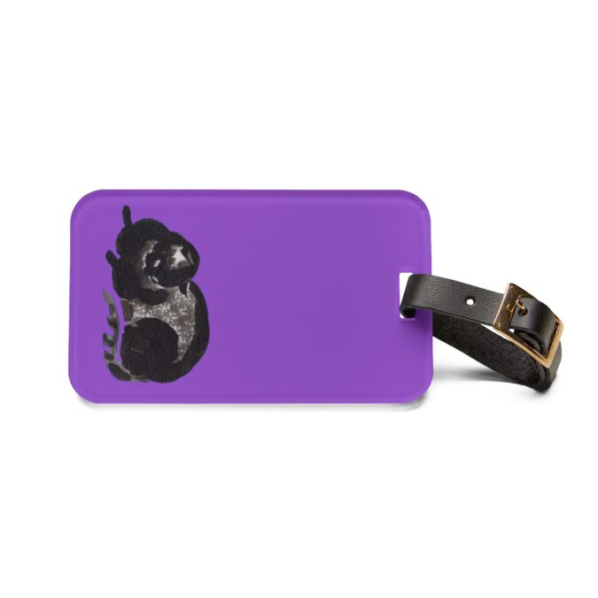 Black Cat Luggage Tag - Violet - Image 2