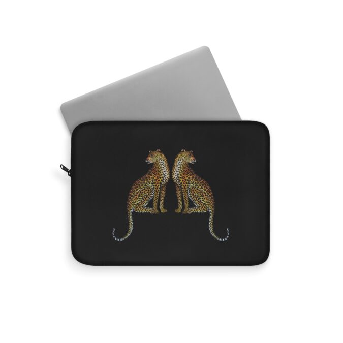 Leopard Laptop Sleeve - Black - Image 2