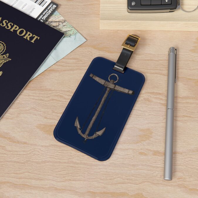 Anchor Luggage Tag - Navy - Image 4