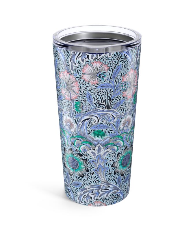 Patterned Floral Tumbler - Blue
