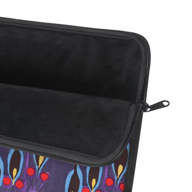Blue Leaf Abstract Laptop Sleeve - Image 3