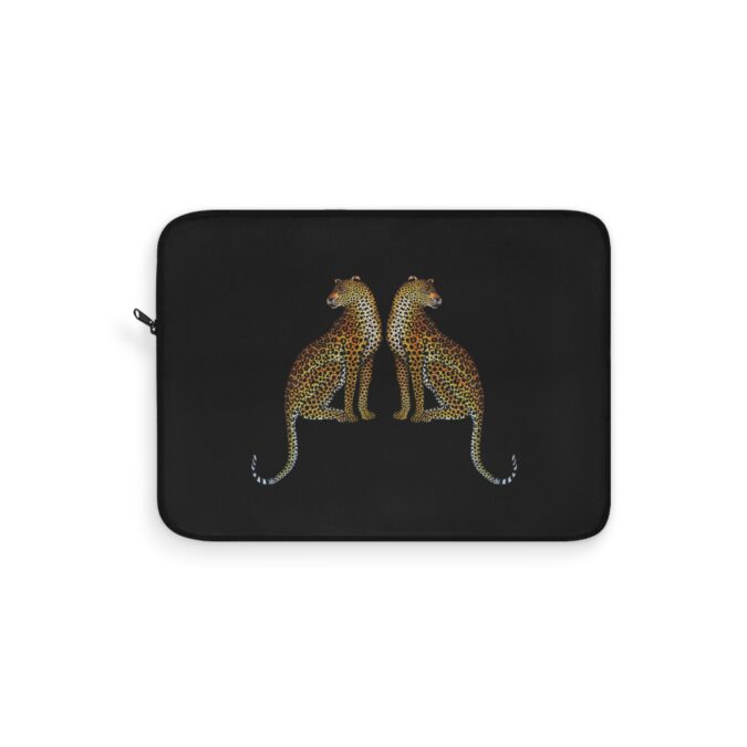 Leopard Laptop Sleeve - Black