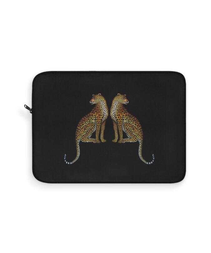 Leopard Laptop Sleeve - Black