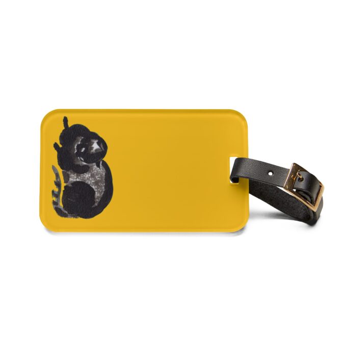 Black Cat Luggage Tag - Yellow - Image 2