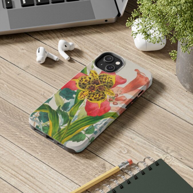 Peacock and Trumpet Flower Phone Case - Image 52