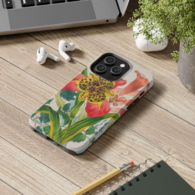Peacock and Trumpet Flower Phone Case - Image 50