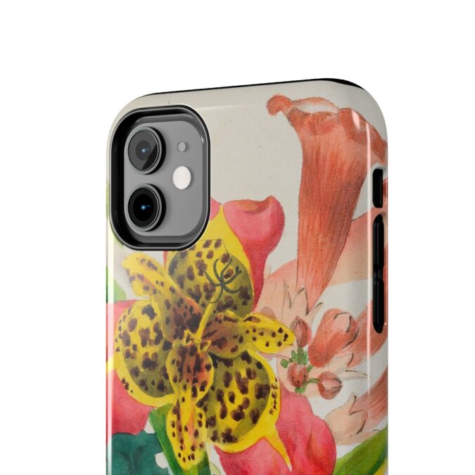 Peacock and Trumpet Flower Phone Case - Image 4