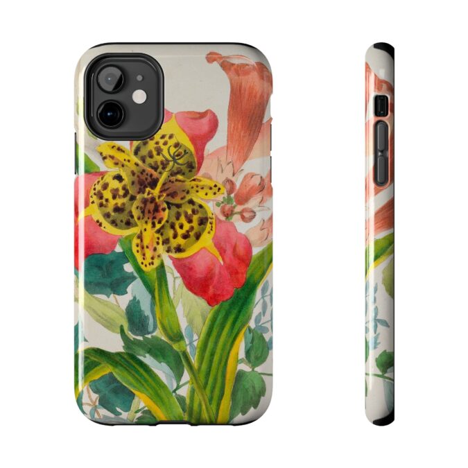 Peacock and Trumpet Flower Phone Case