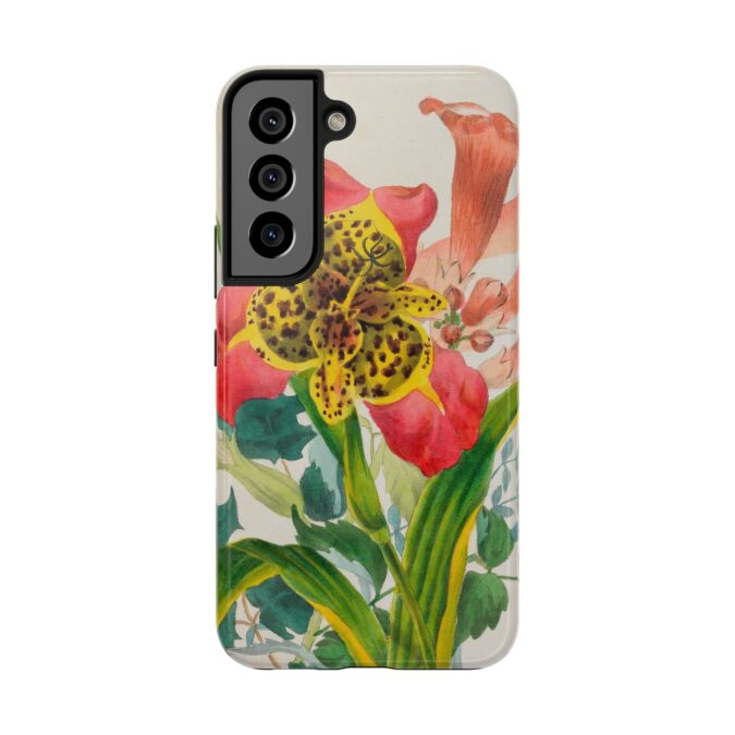 Peacock and Trumpet Flower Phone Case - Image 89