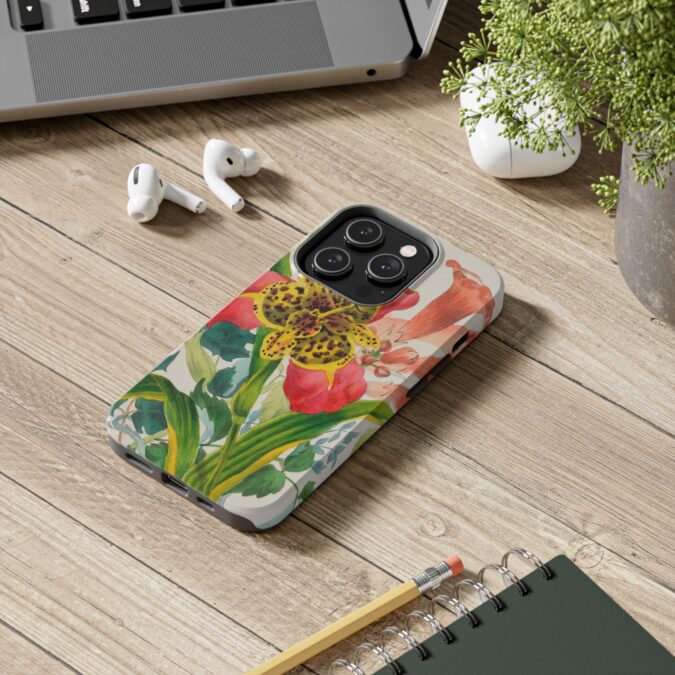 Peacock and Trumpet Flower Phone Case - Image 48