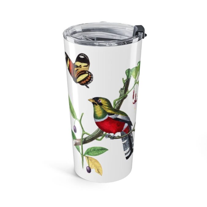 Crimson Rosella Tumbler - White