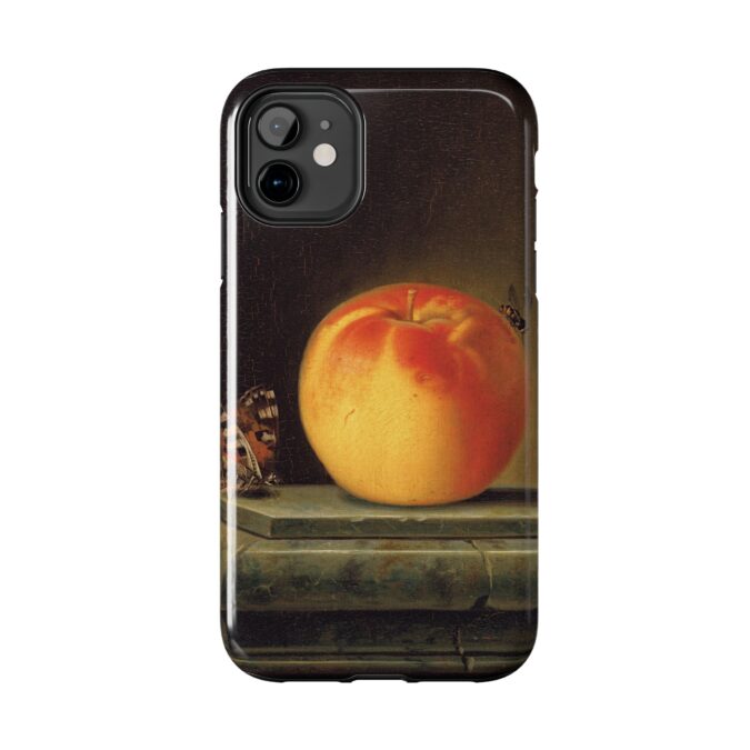Peach & Butterfly Still Life Phone Case - Image 2
