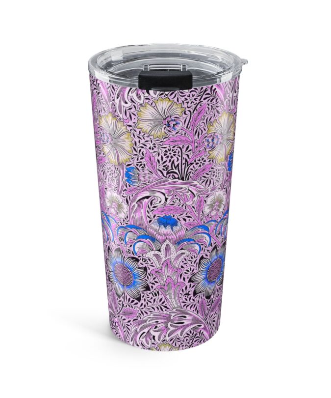 Patterned Floral Tumbler - Pink