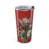 Purple Tulips Tumbler - Deep Red