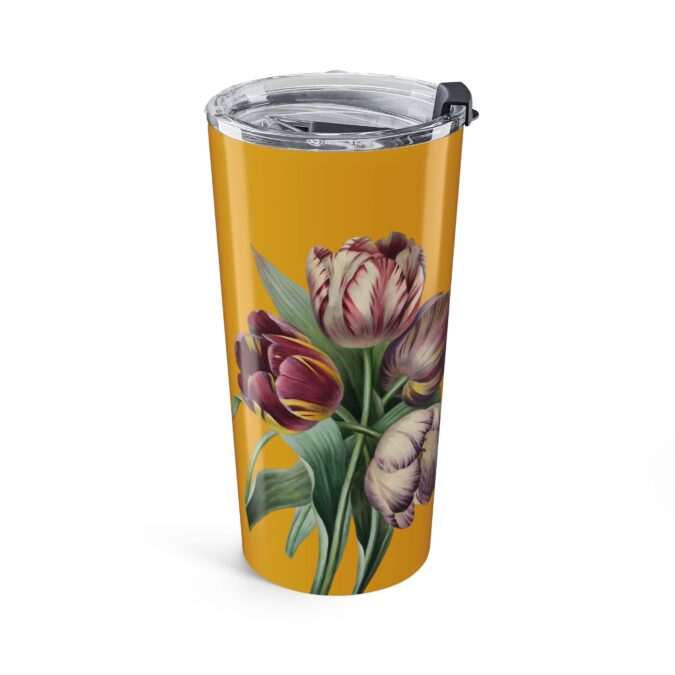 Purple Tulips Tumbler - Goldenrod