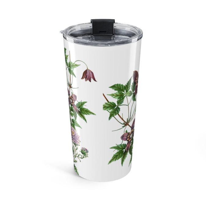 Rose, Clematis & Aster Tumbler  - White - Image 2