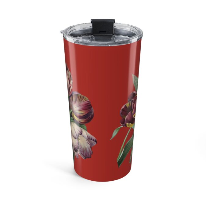 Purple Tulips Tumbler - Deep Red - Image 2