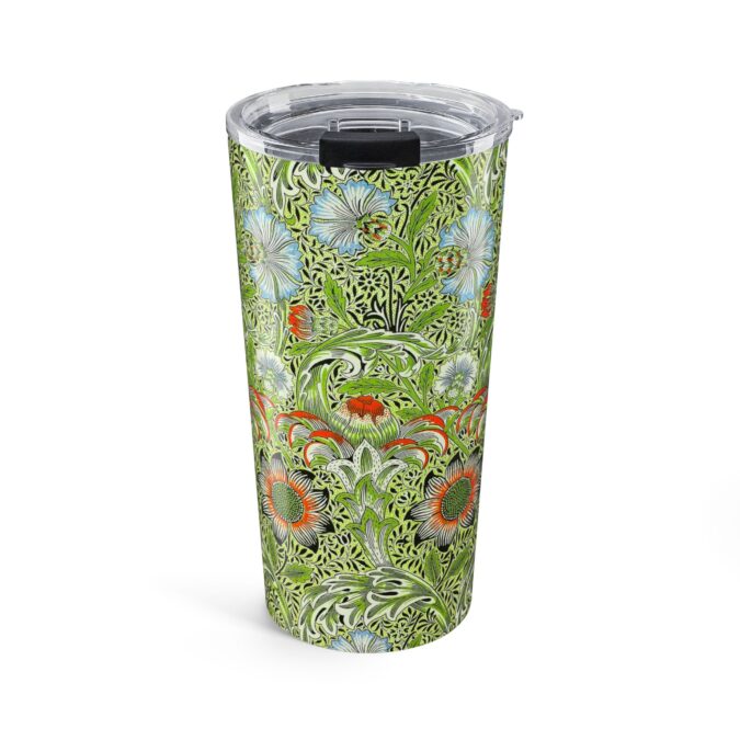 Patterned Floral Tumbler - Green