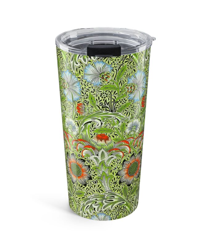 Patterned Floral Tumbler - Green