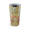 Patterned Floral Tumbler - Gold