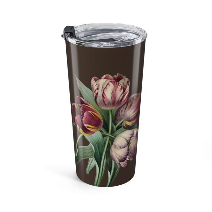 Purple Tulips Tumbler - Brown - Image 4