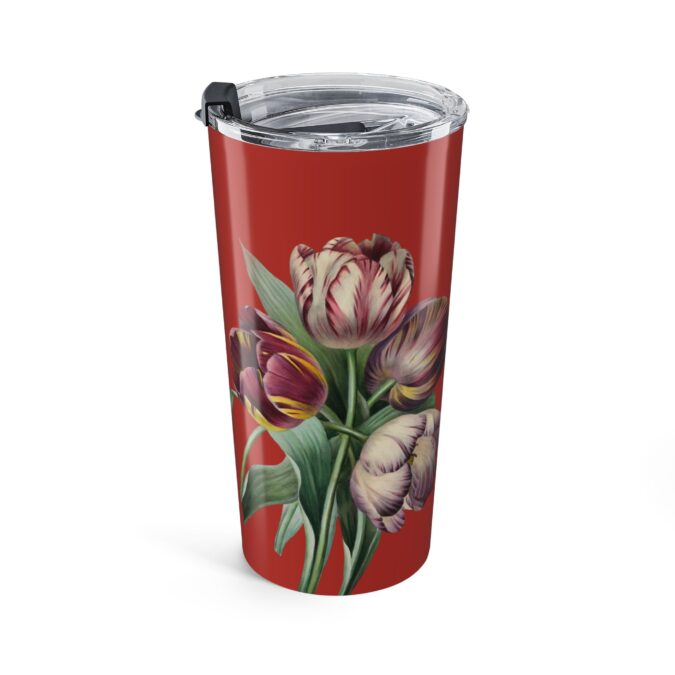 Purple Tulips Tumbler - Deep Red - Image 4