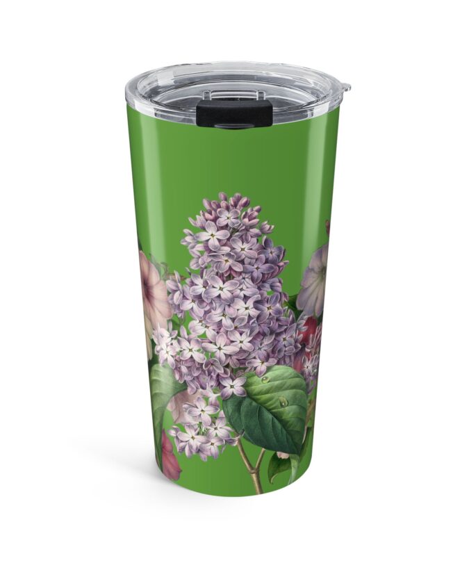 Petunia and Lilac Tumbler  - Green