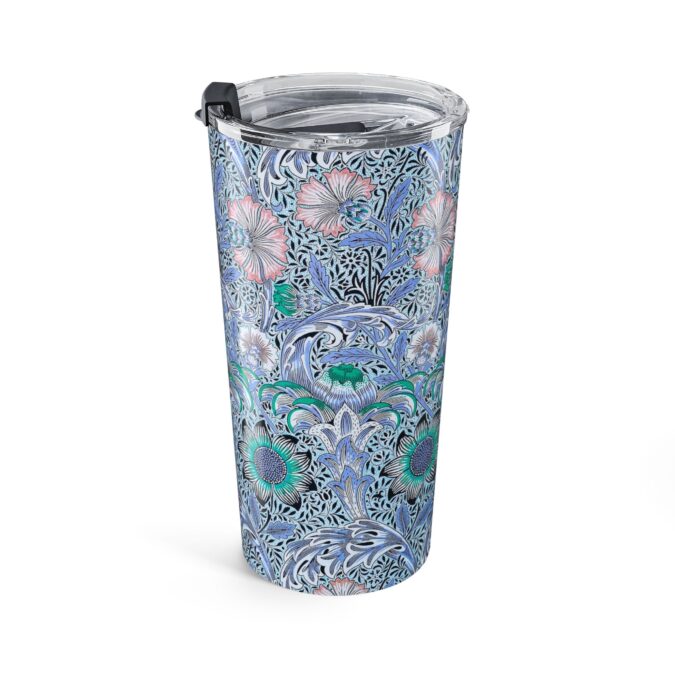 Patterned Floral Tumbler - Blue - Image 4