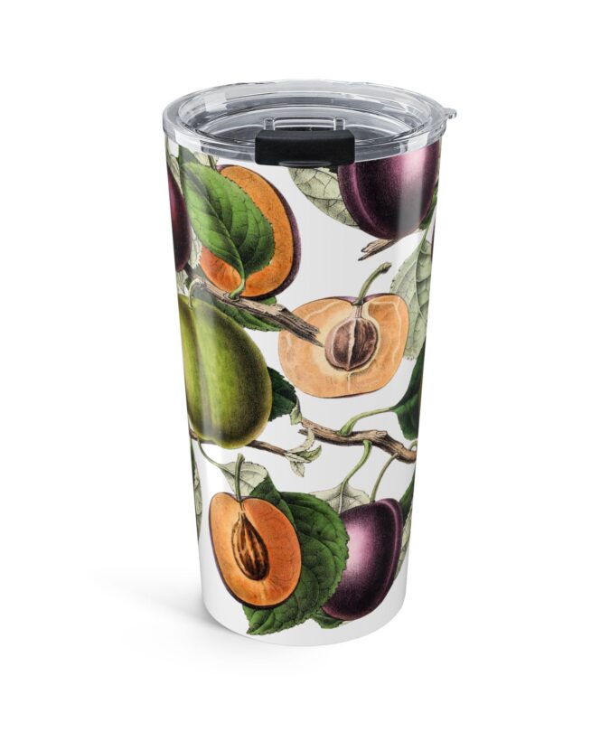 Plums Tumbler - White