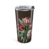 Purple Tulips Tumbler - Brown