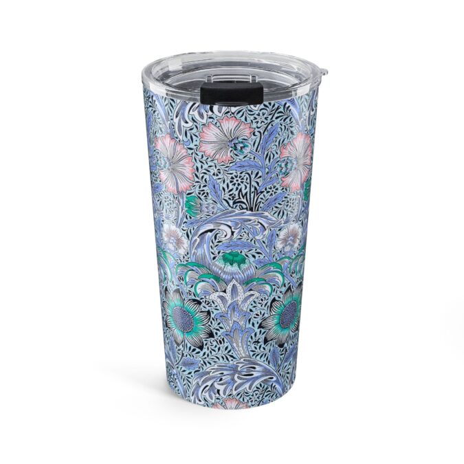 Patterned Floral Tumbler - Blue