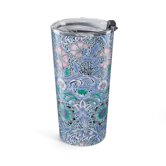 Patterned Floral Tumbler - Blue - Image 3