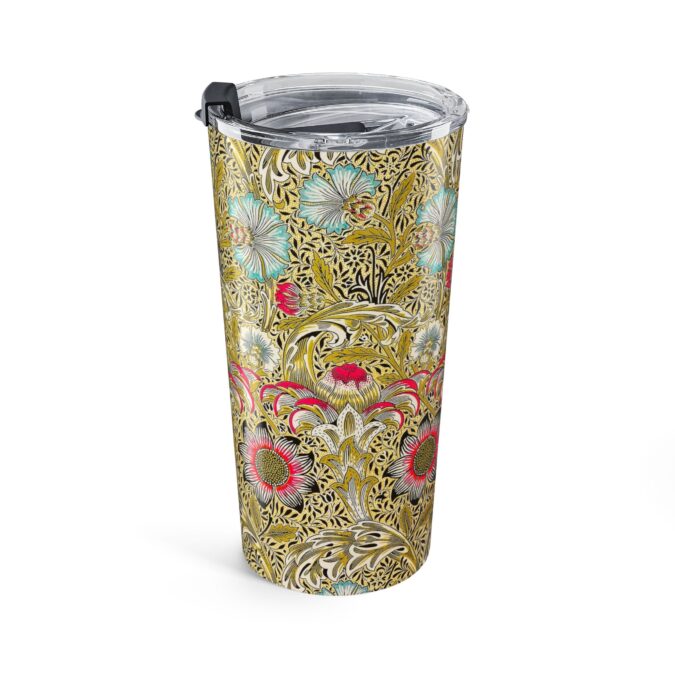 Patterned Floral Tumbler - Gold - Image 4