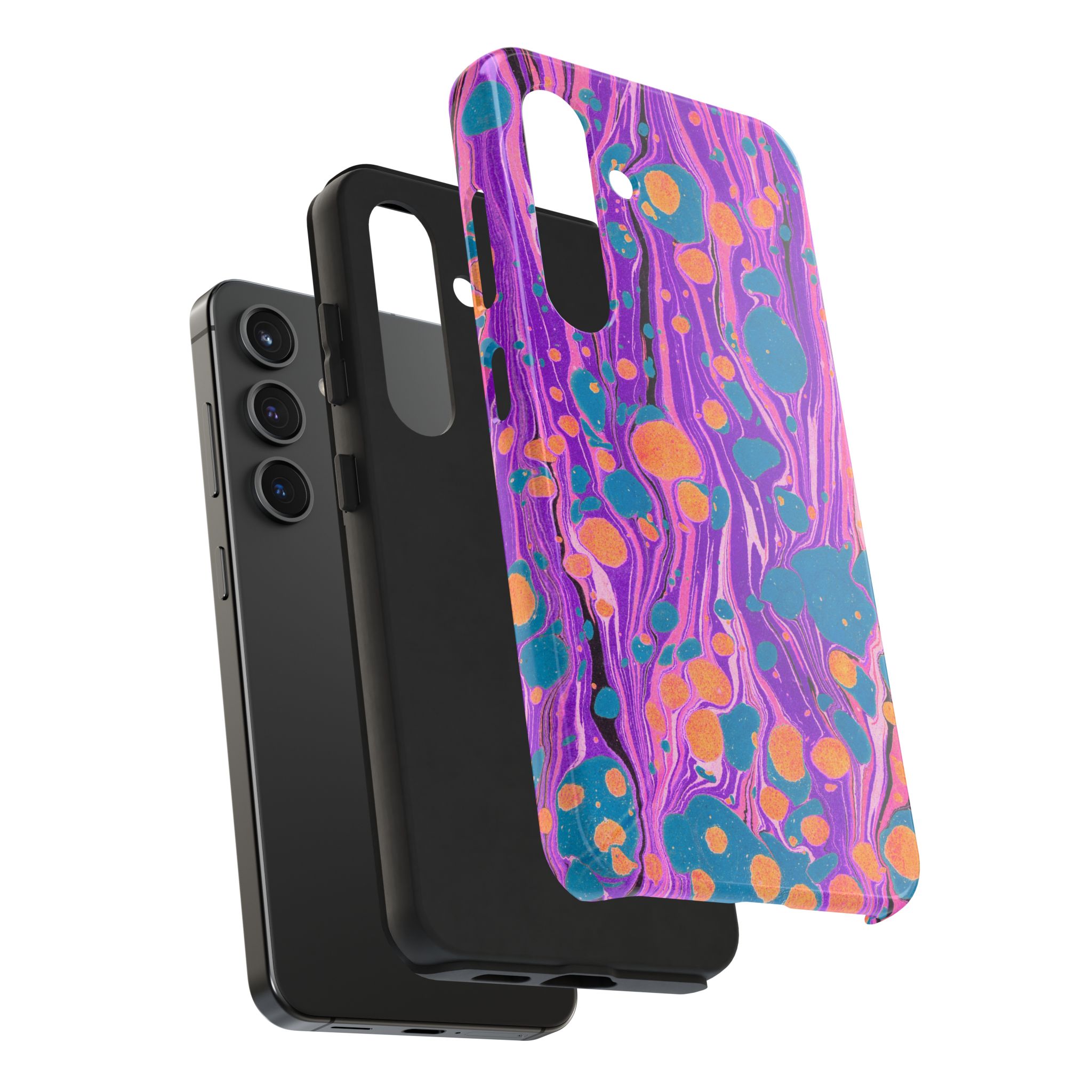 Marbled Phone Case - Purple, Orange & Blue - Image 84