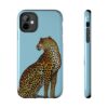 Leopard Phone Case - Pale Blue