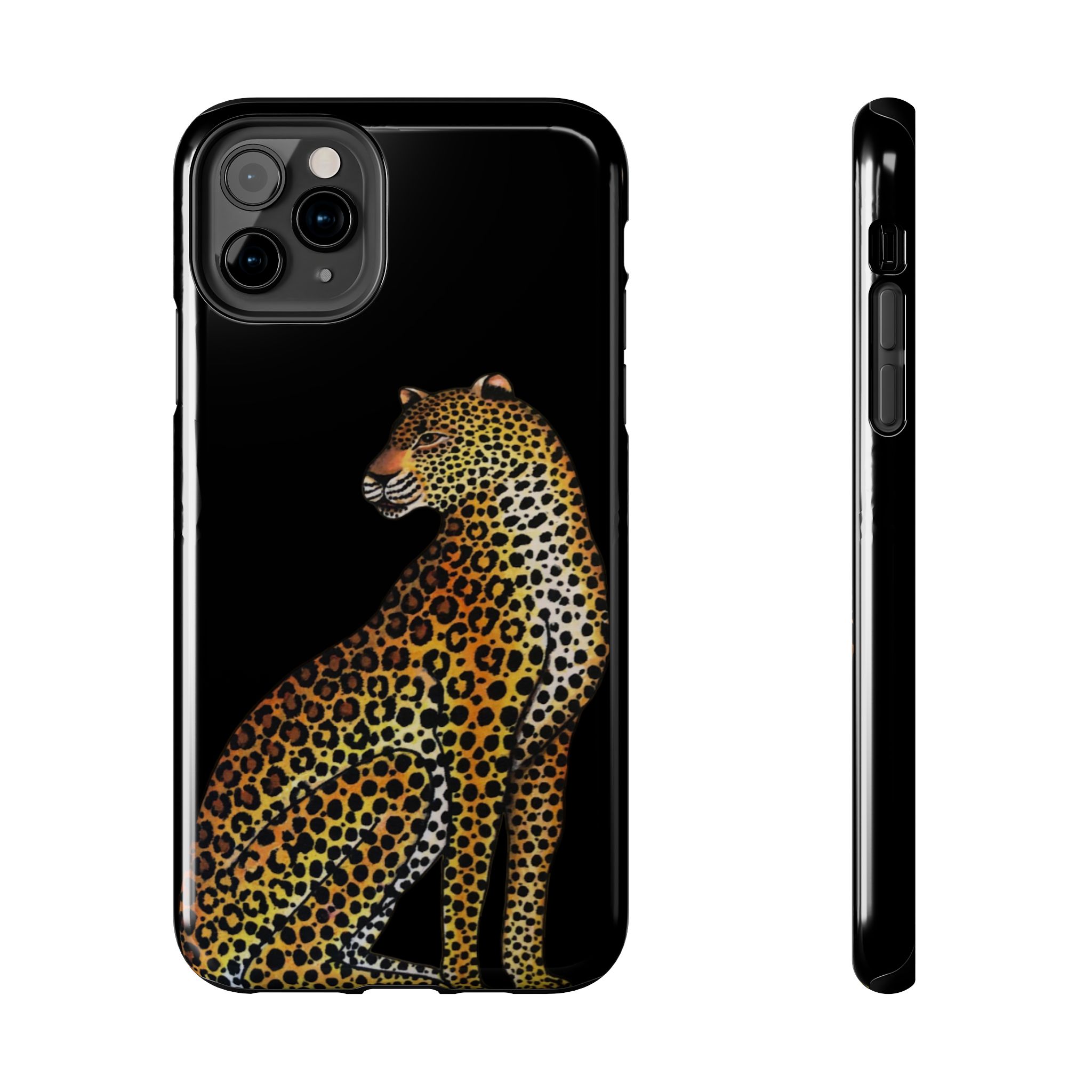 Leopard Phone Case - Black - Image 9