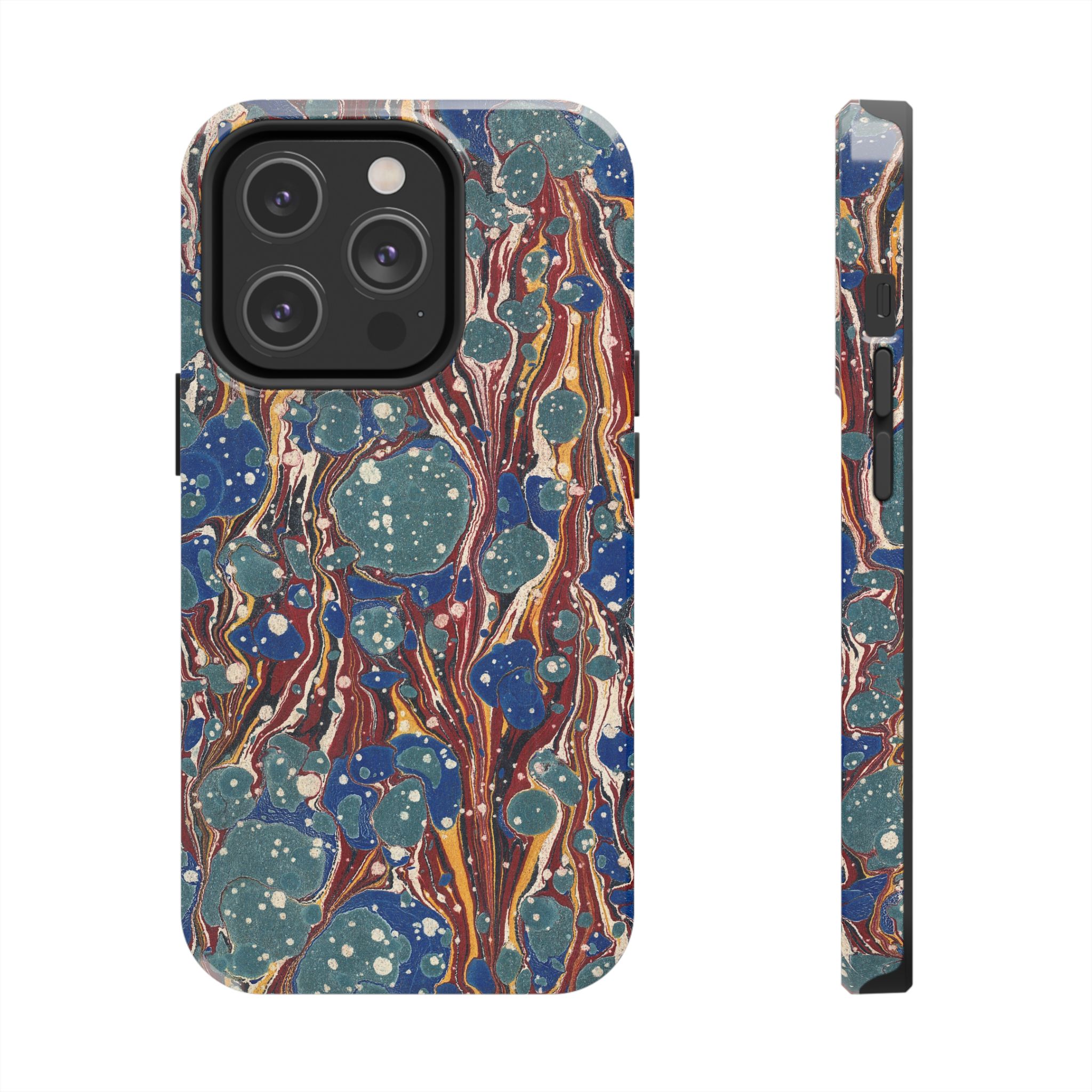 Marbled Phone Case - Dusty Blue & Rust - Image 47