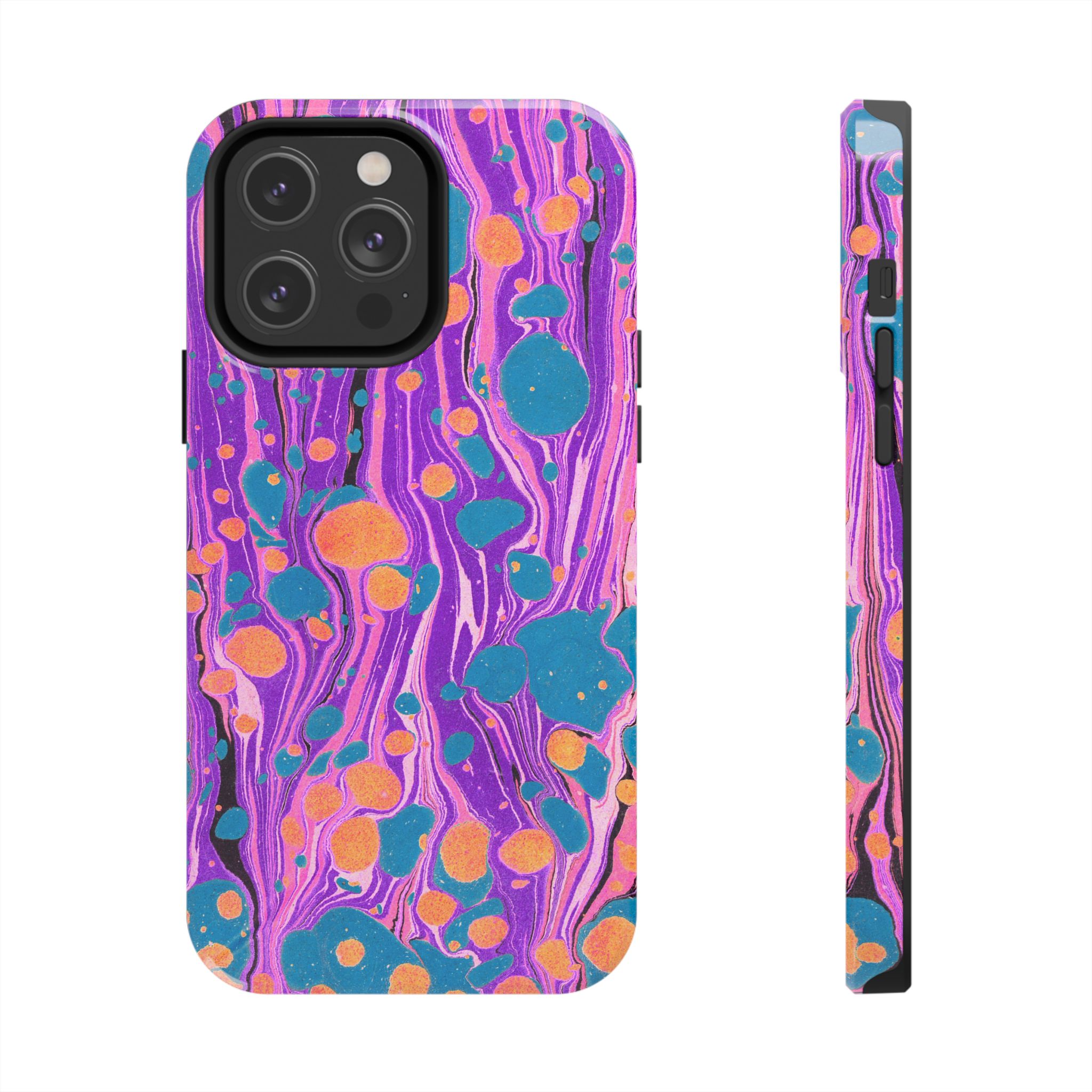 Marbled Phone Case - Purple, Orange & Blue - Image 49