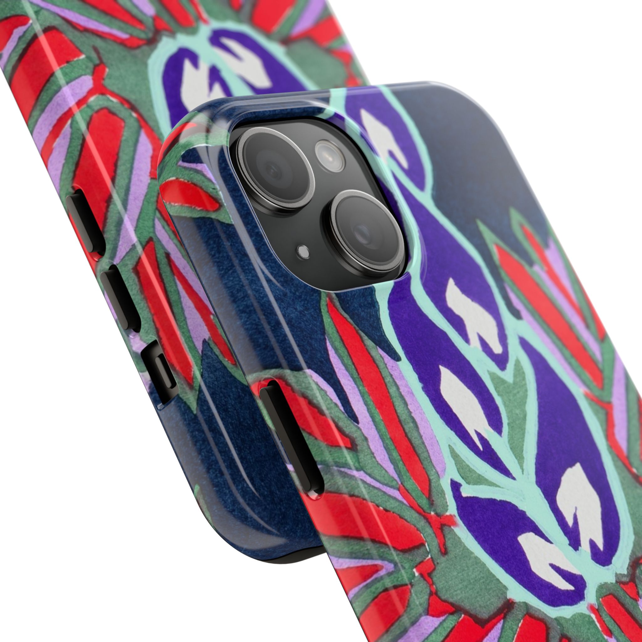 Red & Pink Abstract Phone Case - Image 54