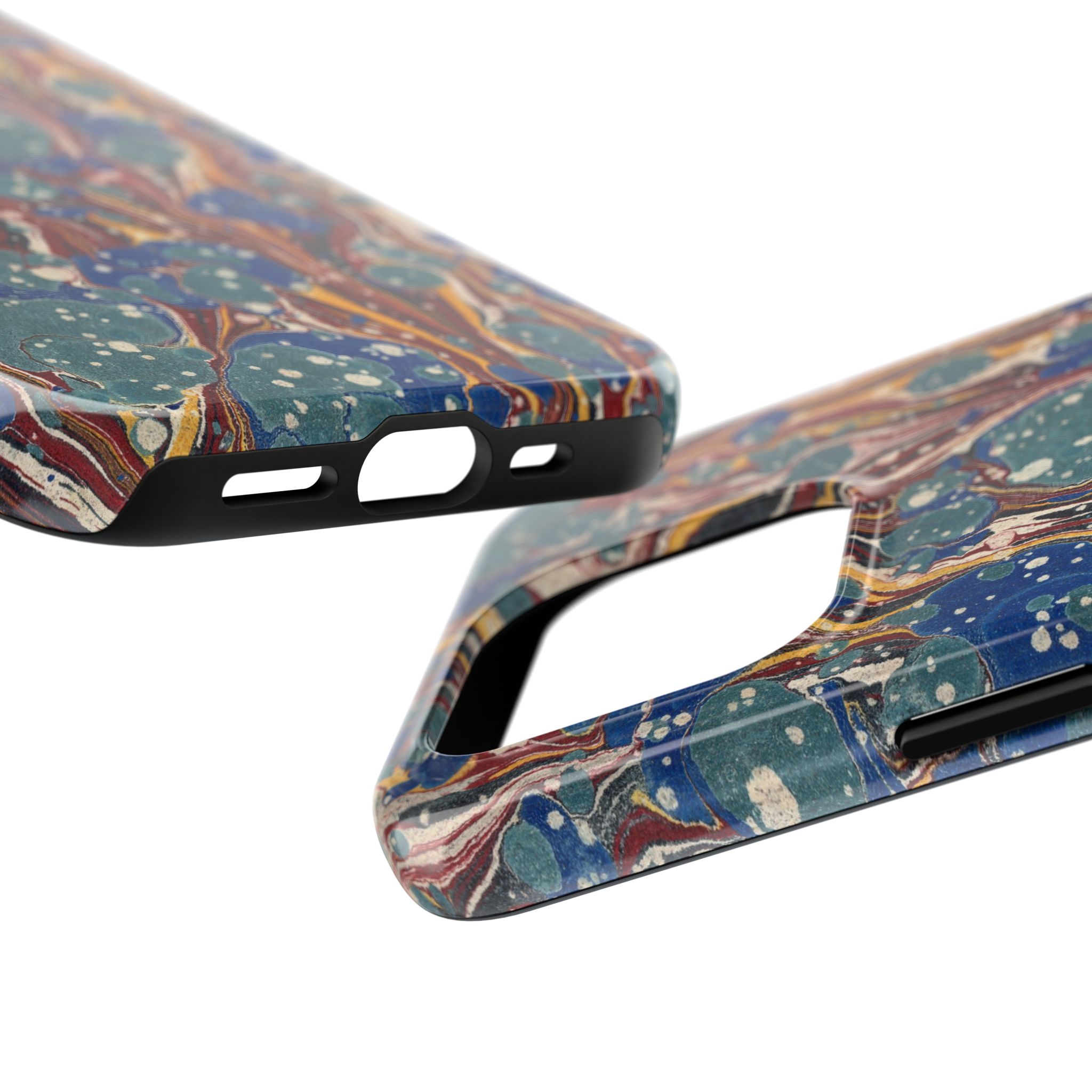 Marbled Phone Case - Dusty Blue & Rust - Image 59