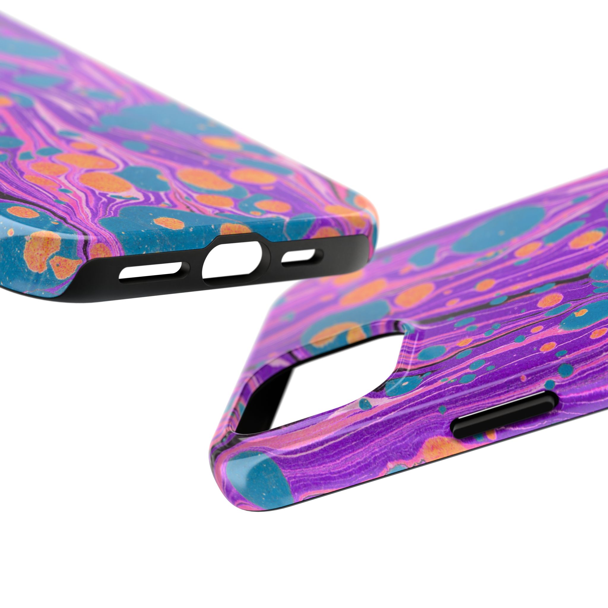 Marbled Phone Case - Purple, Orange & Blue - Image 63
