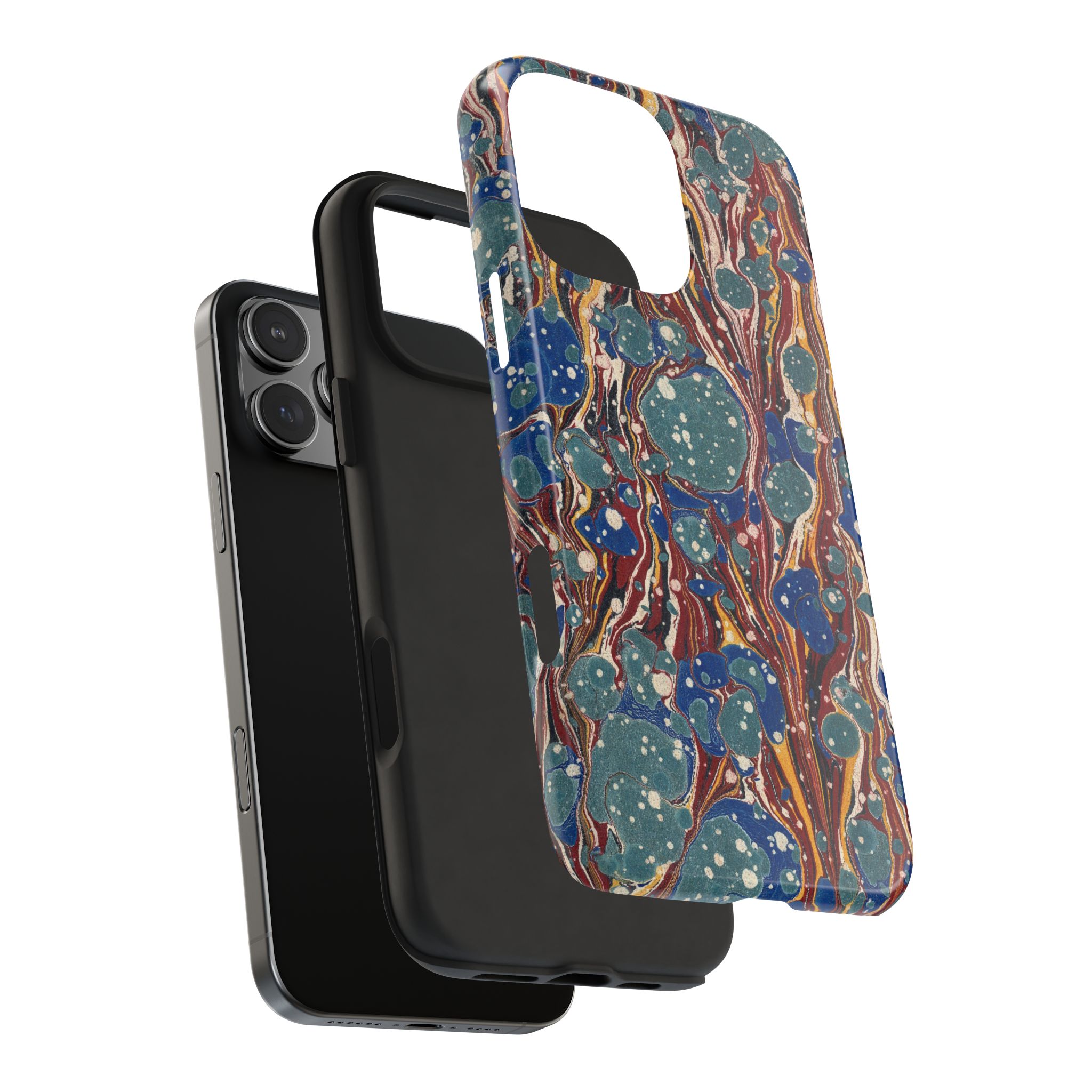 Marbled Phone Case - Dusty Blue & Rust - Image 74