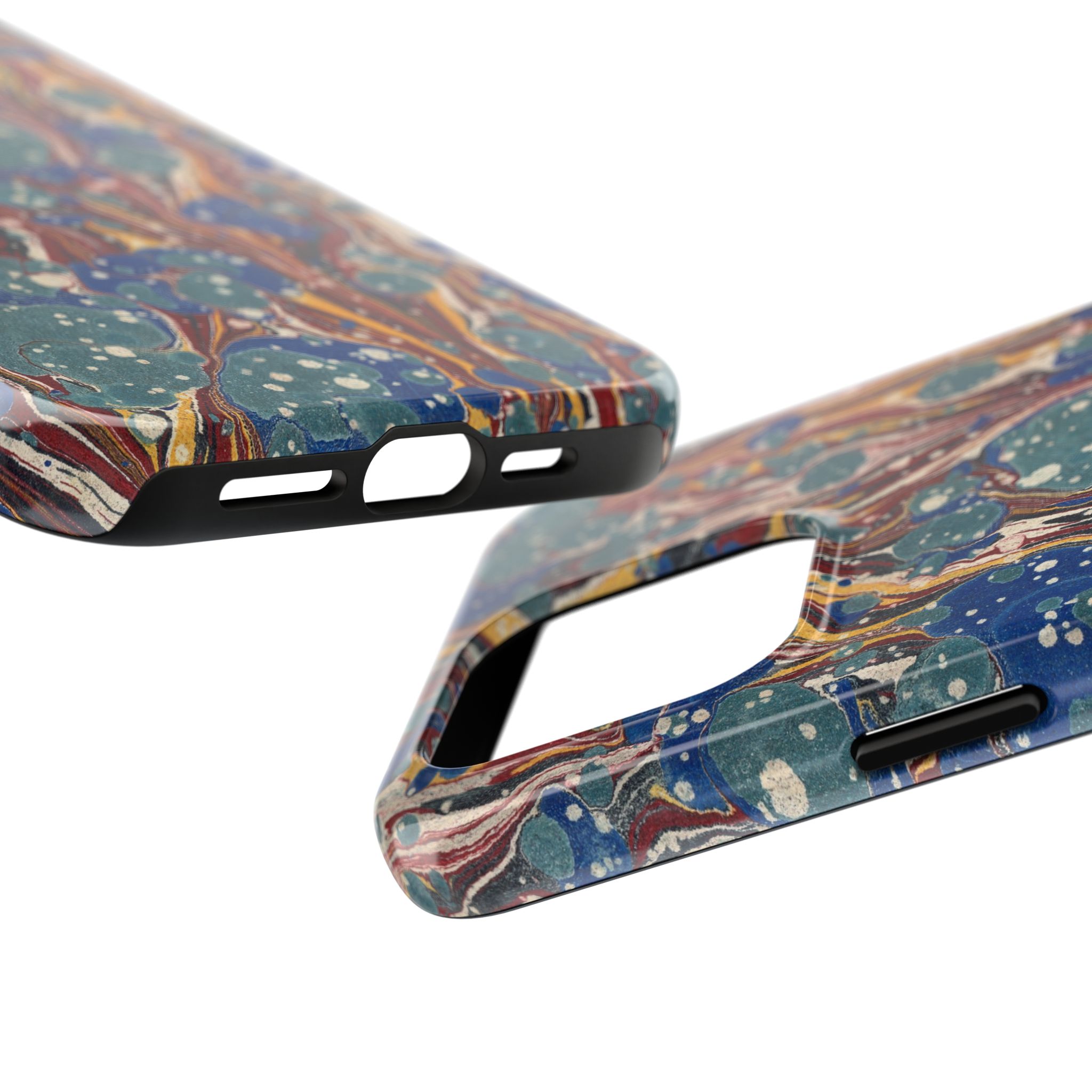 Marbled Phone Case - Dusty Blue & Rust - Image 67