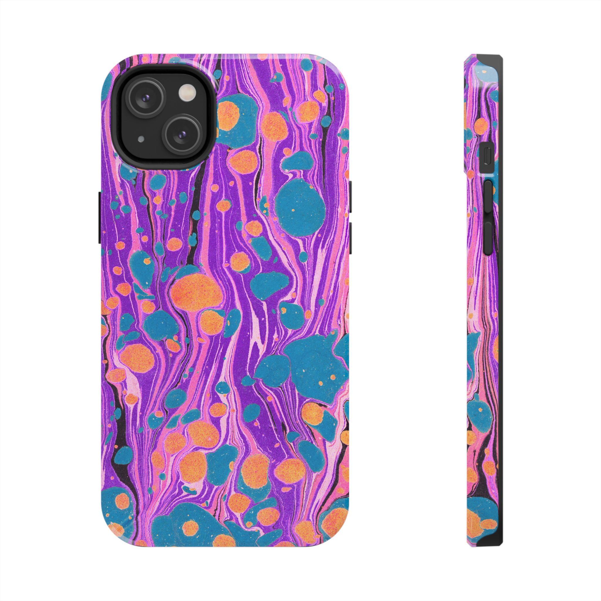 Marbled Phone Case - Purple, Orange & Blue - Image 51