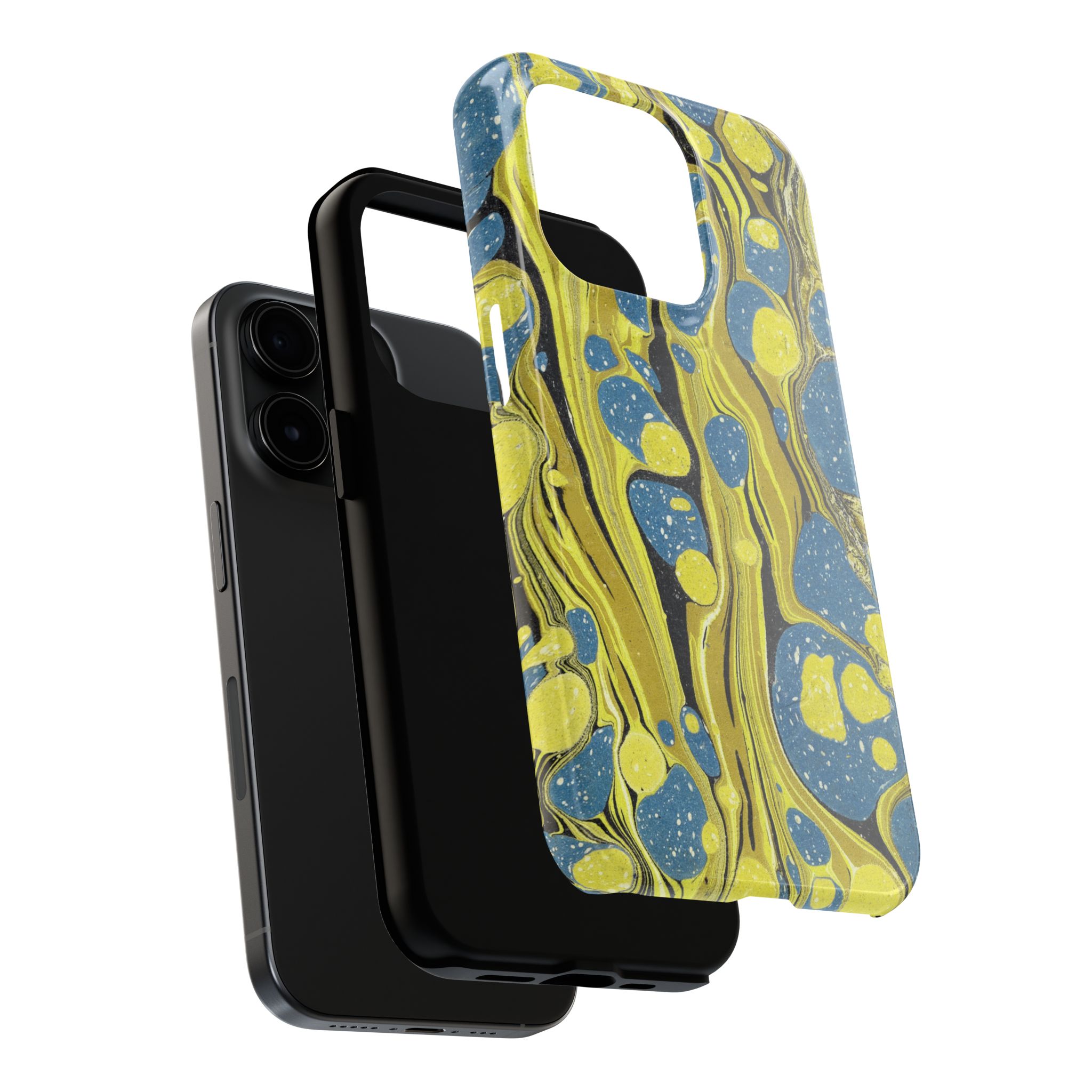 Marbled Phone Case - Citrine and Blue - Image 60