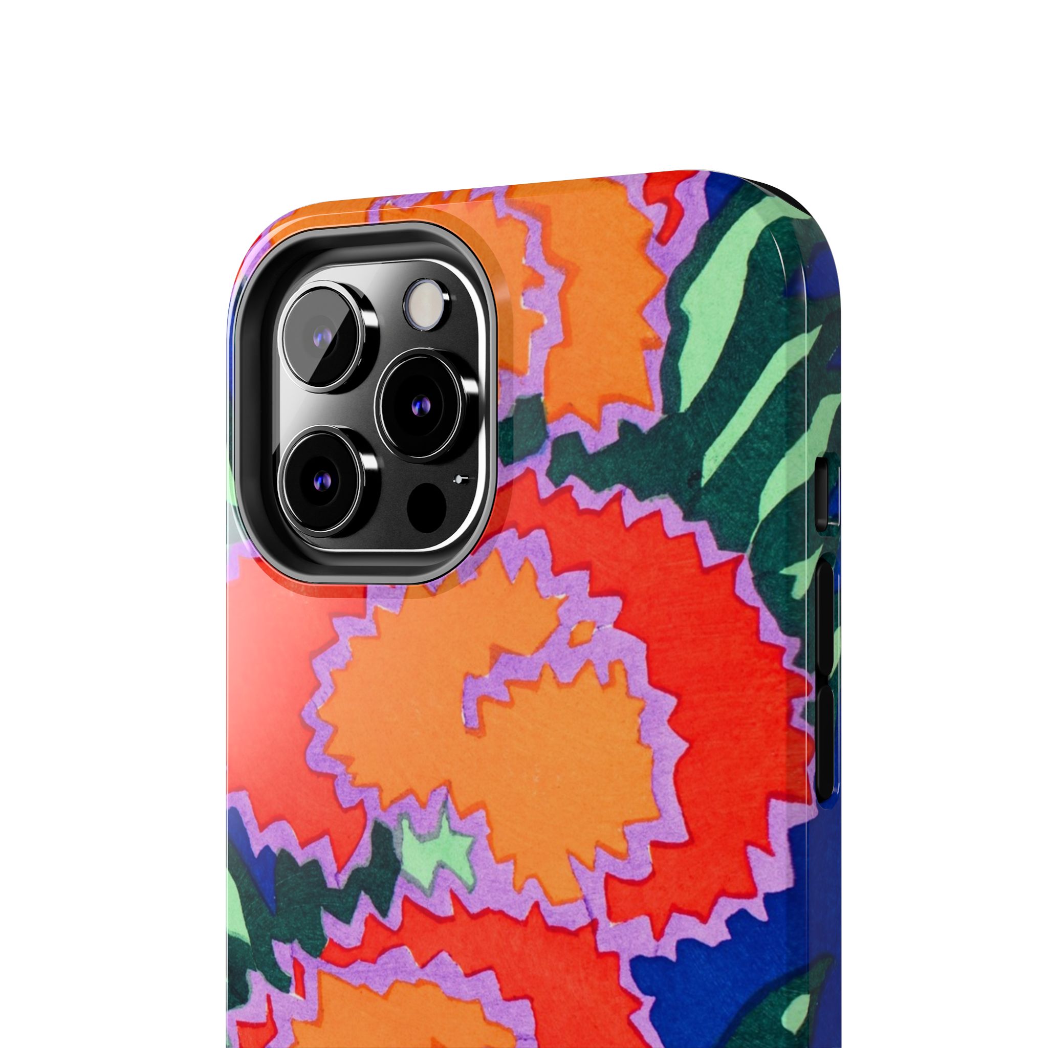 Orange & Red Floral Abstract Phone Case - Image 28