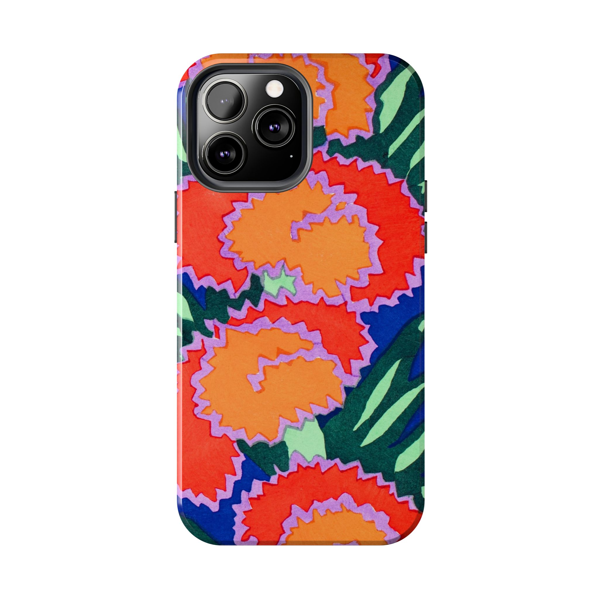 Orange & Red Floral Abstract Phone Case - Image 42